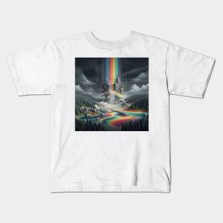 Rainbow rain Kids T-Shirt